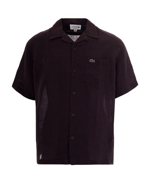 Lacoste Black Camicia Bowling Buffalo for men