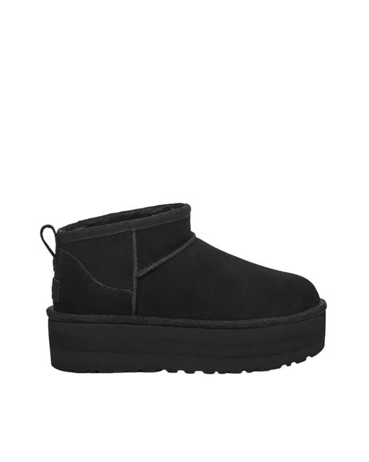 Ugg Black Stivaletto Donna Classic Ultra Mini Con Plateau