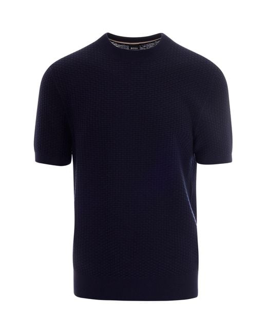 Boss Blue T-Shirt H-Nilton Dark for men