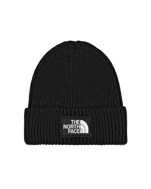 The North Face Black Berretto Con Logo Box Nero for men