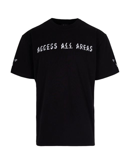 44 Label Group Black T-Shirt Access All Areas Gloves for men
