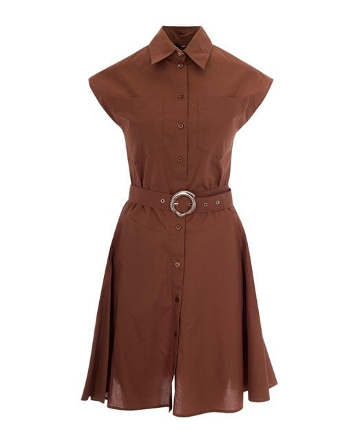 Liu Jo Brown Chic Mini Dress For Spring/Summer 2026
