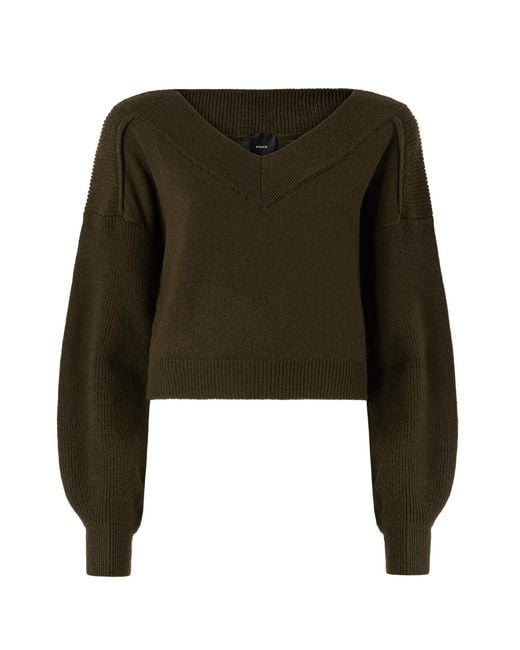 Pinko Green Maglia Ringhio Verde Militare