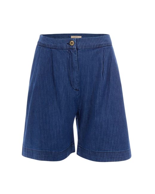 Sessun Blue Bermuda Shorts Rigate