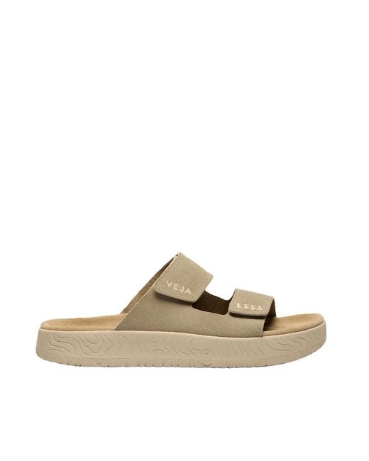 Veja White Sandals Etna Taupe Suede