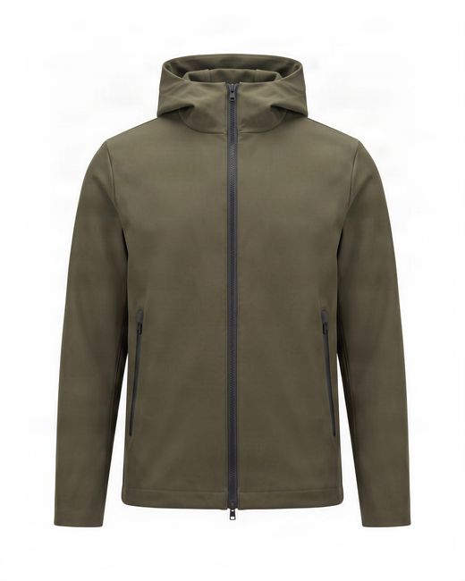 Woolrich Green Giubbino Pacific Softshell Dark for men