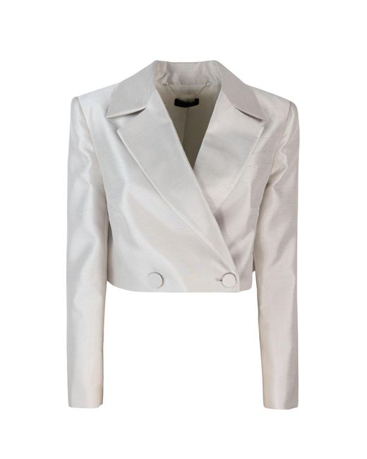 Champagne Ritagliato Blazer di Liu Jo in White