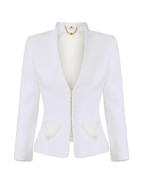 Elisabetta Franchi White Chic Mini Jacket For