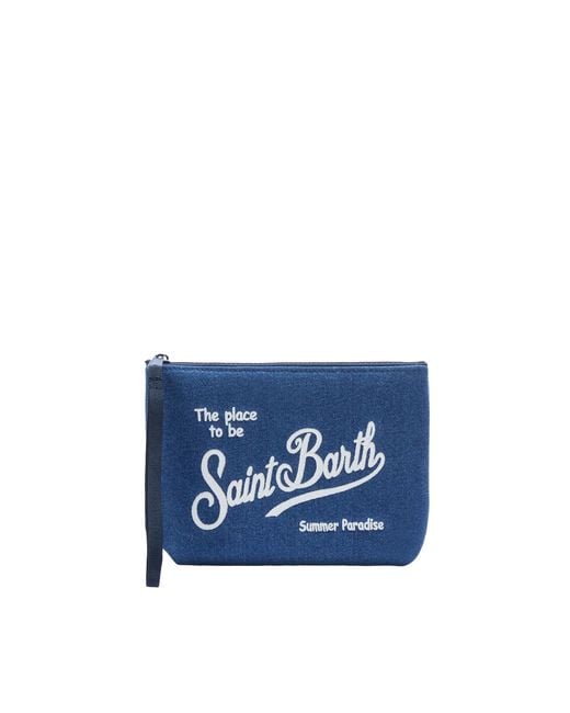 Mc2 Saint Barth Blue Pochette Aline Scuba Denim
