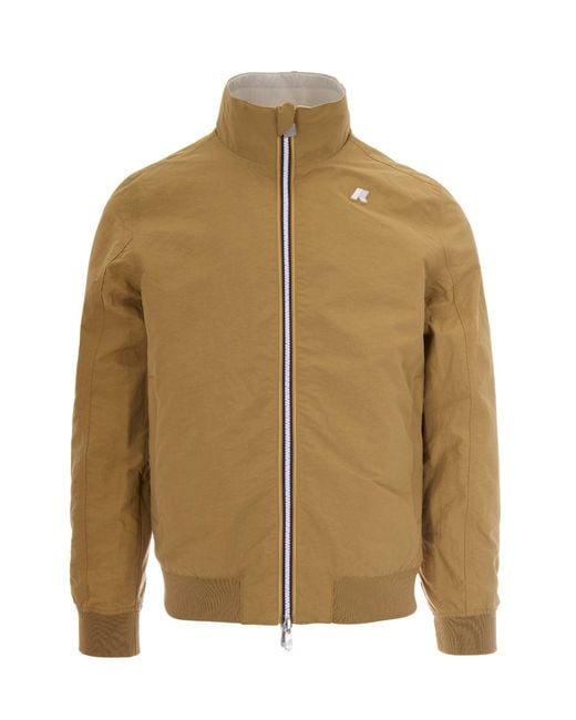 K-Way Brown Giubbino Arsene Cotton Double Bistre for men
