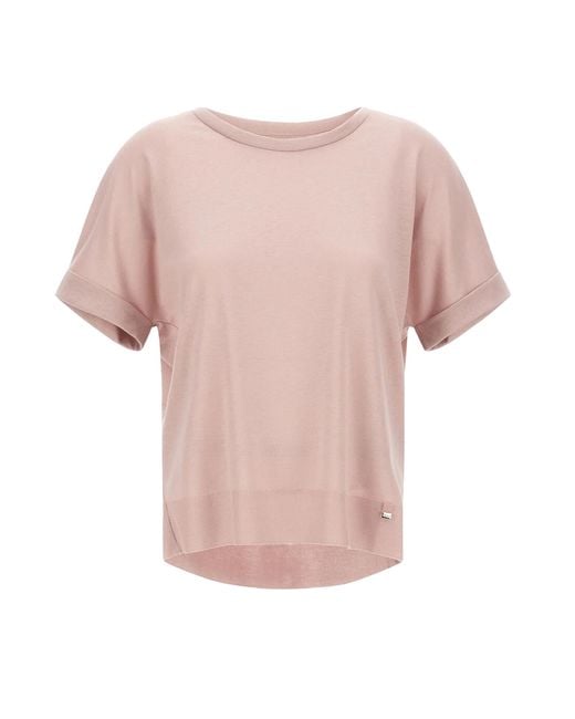 Herno Pink Glam Knit Effect T-Shirt