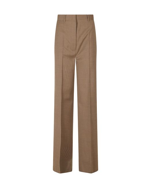 Max Mara Natural Pantalone Cambusa Cammello Gessato