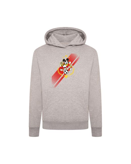 Disney Mickey Mouse Football Customisable Hooded Sweatshirt in Grey | Lyst  UK