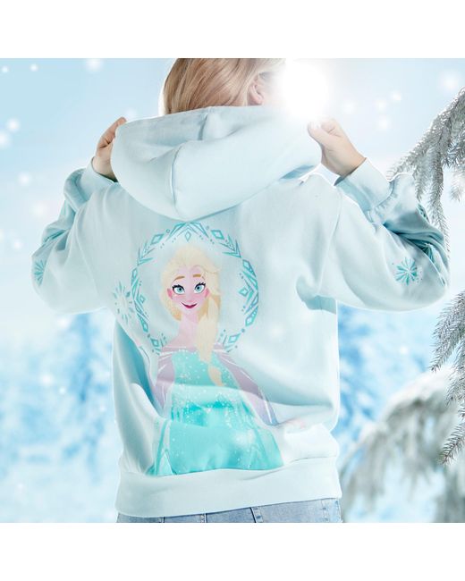 Disney Elsa 10th Anniversary Hooded Sweatshirt in Blue | Lyst UK