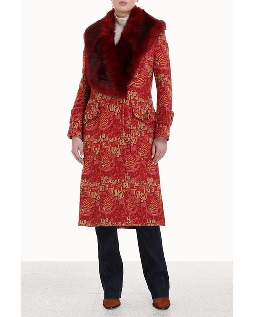 Zimmermann Kaleidoscope Faux Fur Coat in Brown Lyst