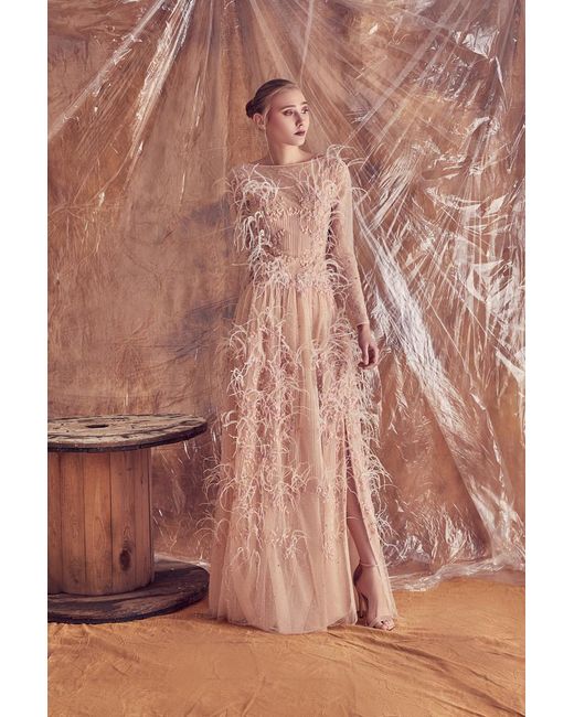 Gatti Nolli by Marwan Brown Violeta A-Line Tulle Gown