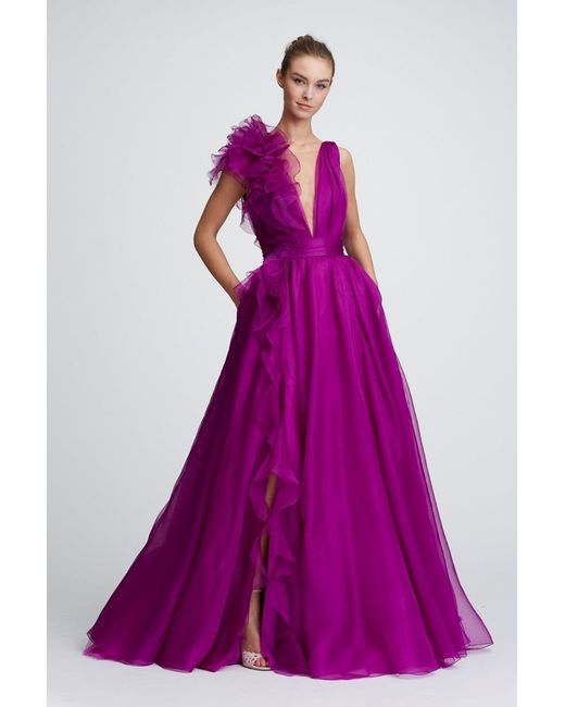 Trisvaraa Silk Organza Gown | Pink, Pure Silk Organza, Round, Full | Pink  gowns, Ladies gown, Organza gowns