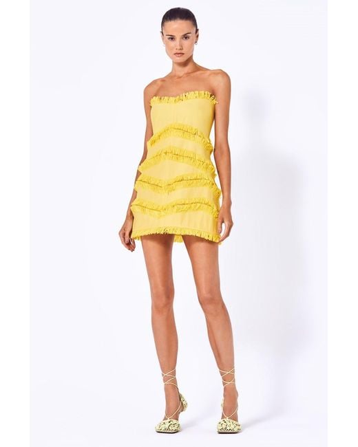 Alexis top yellow dress
