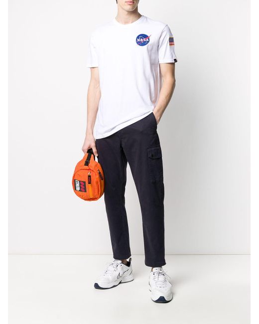 Cotton White Nasa Print T-shirt 