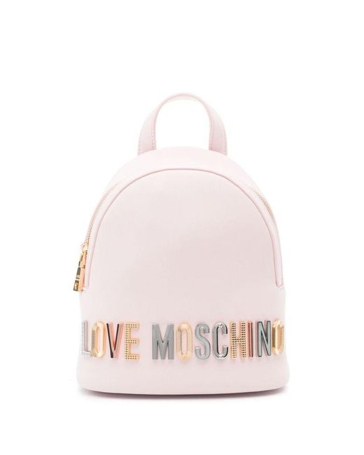 Zaino con logo di Love Moschino in Pink