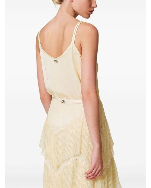 Twinset Natural Top With Thin Shoulder Straps
