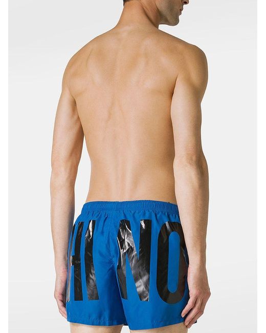 | Costume con logo stampato e vita elasticizzata | male | BLU | XL di Moschino in Blue da Uomo