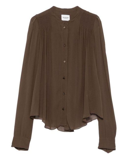 Blusa Semitrasparente di Isabel Marant in Brown