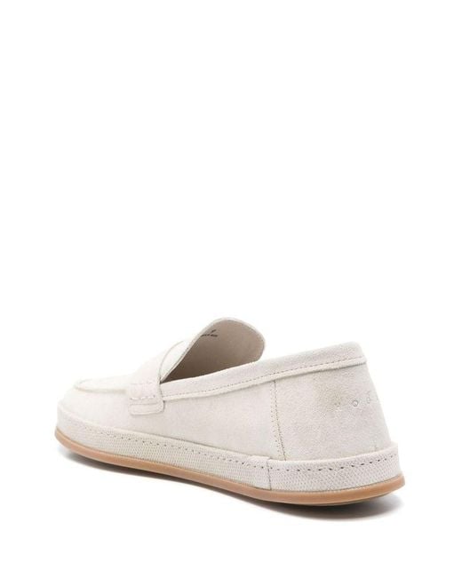 Hogan White Moccasins for men