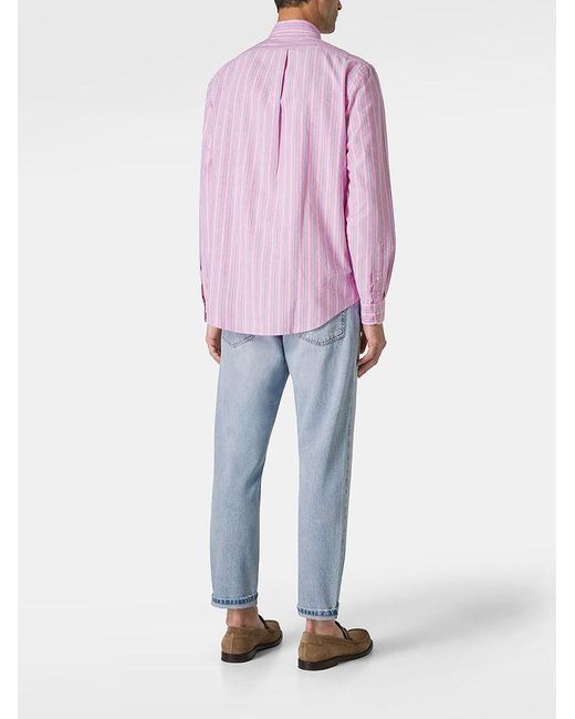 | Camicia in cotone con motivo a righe e logo | male | ROSA | XL di Polo Ralph Lauren in Pink da Uomo