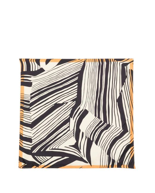 Foulard Con Stampa Astratta di Raquel Diniz in Black