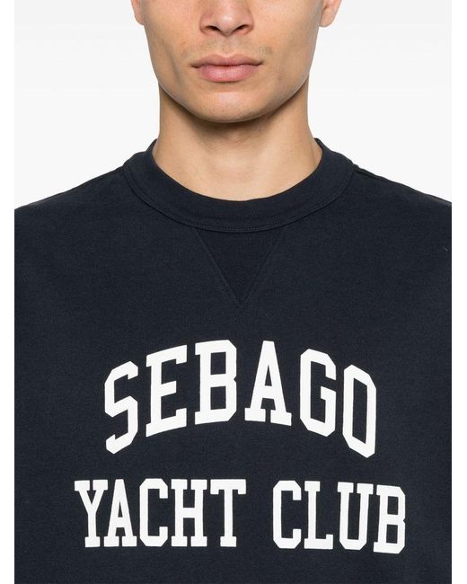 Sebago Blue 'Boothbay' Sweatshirt With Print for men