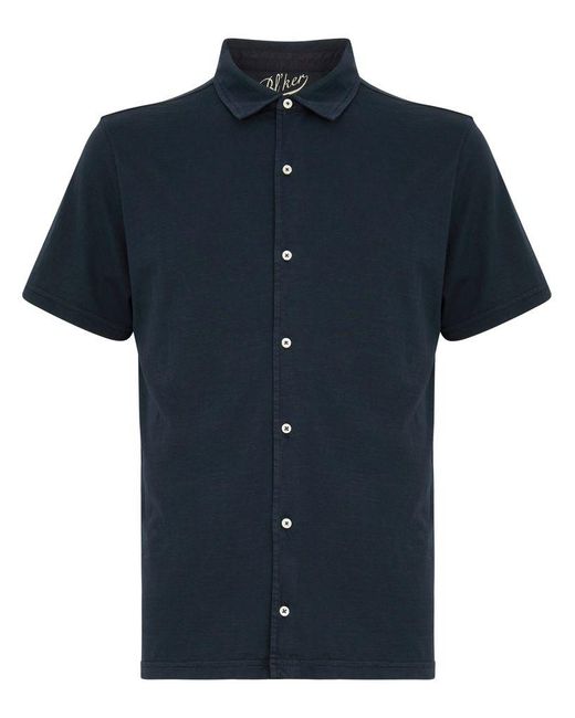 Camicia 'Nassau' A Maniche Corte di Bl'ker in Blue da Uomo
