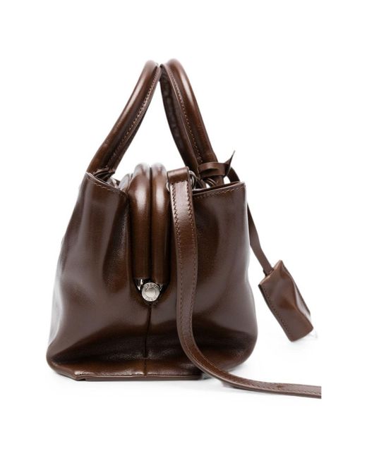 Borsa Shell Brot Mini di OSOI in Brown