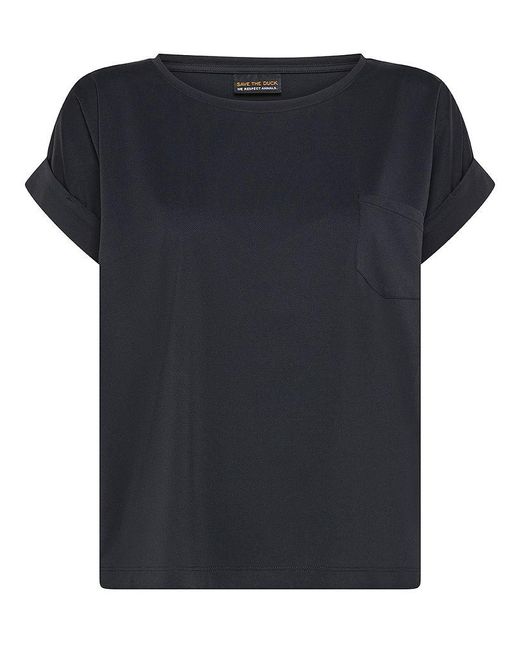 | T-shirt Victoria in cotone con logo ricamato sul retro | female | NERO | 4 di Save The Duck in Black