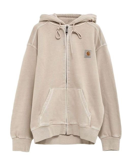 Felpa Con Cappuccio di Carhartt in Natural da Uomo