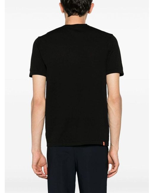 | T-shirt in cotone con etichetta con logo | male | NERO | 54 di Rrd in Black da Uomo