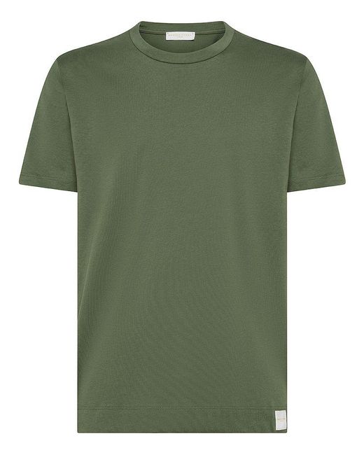 | T-shirt girocollo a maniche corte in cotone | male | VERDE | XL di Daniele Fiesoli in Green da Uomo