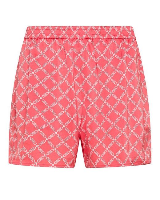 | Shorts con stampa catena e logo | female | ROSSO | S di Michael Kors in Red