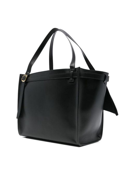 Borsa Tote Belt Cabas Media di Coperni in Black