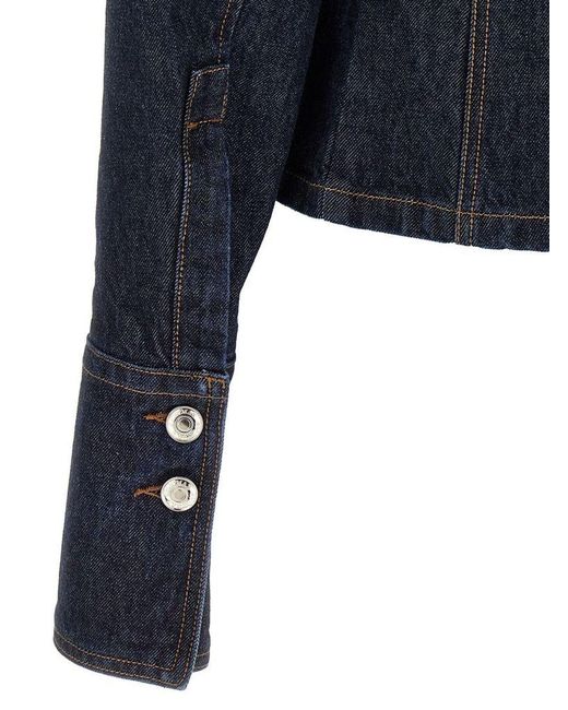 Sportmax Gange Denim Jacket in Blue | Lyst