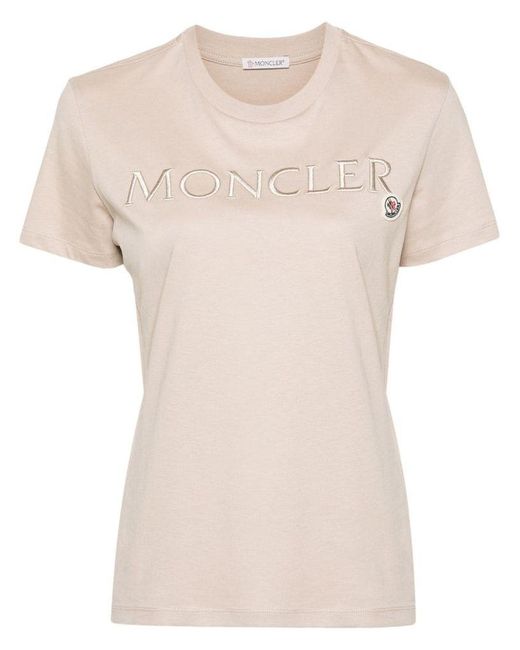 | T-shirt con logo | female | BEIGE | M di Moncler in Natural