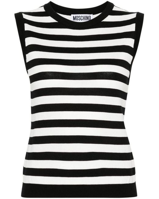 | T-shirt motivo righe | female | NERO | 42 di Moschino in Black