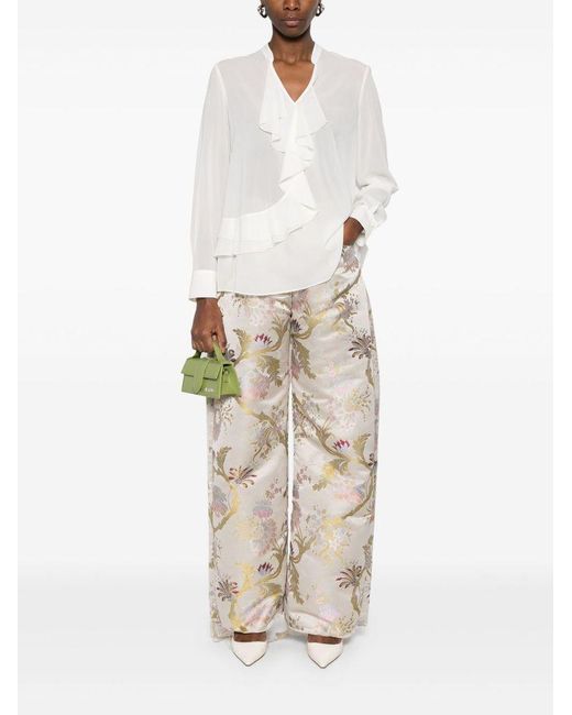 Blugirl Blumarine White Semi Trasparent Blouse
