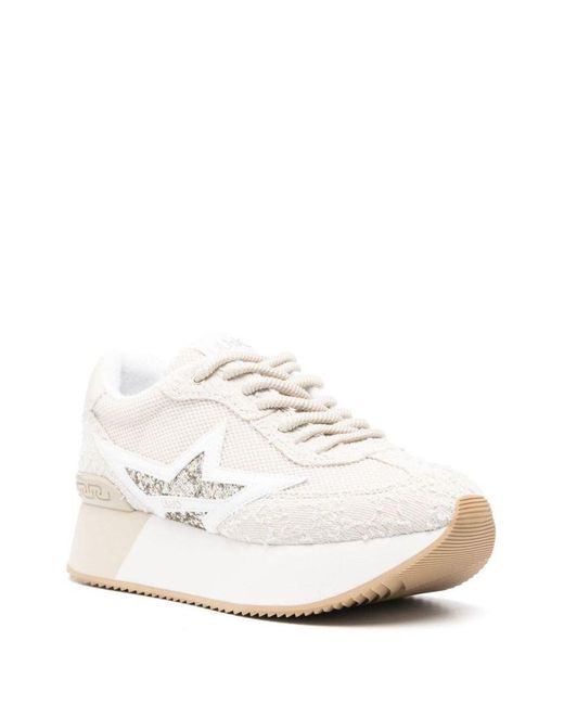 | Sneakers a rete metallizzate | female | BEIGE | 40 di Liu Jo in White