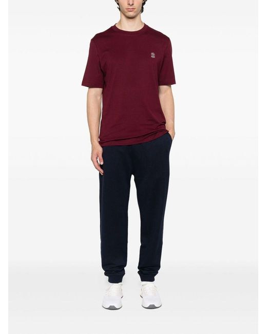Brunello Cucinelli Blue Drawstring Tracksuit Bottoms for men