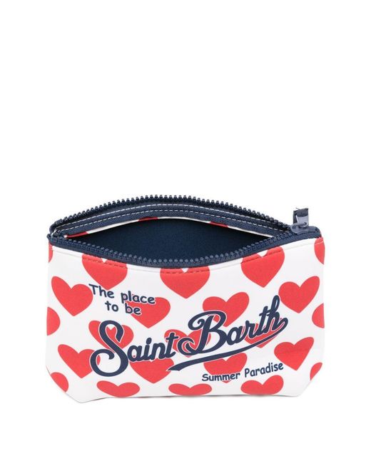 Pochette Aline Con Cuori Rossi di Mc2 Saint Barth in Red