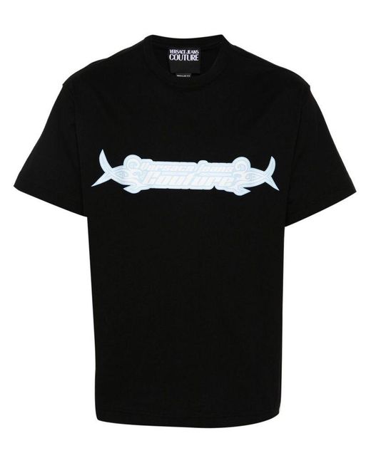 | T-shirt stampa logo | male | NERO | S di Versace in Black da Uomo
