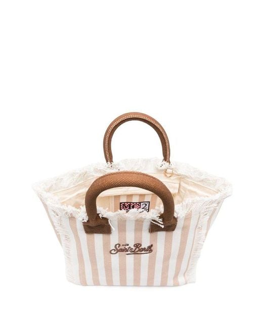 Borsa Tote 'Colette' A Righe di Mc2 Saint Barth in Pink