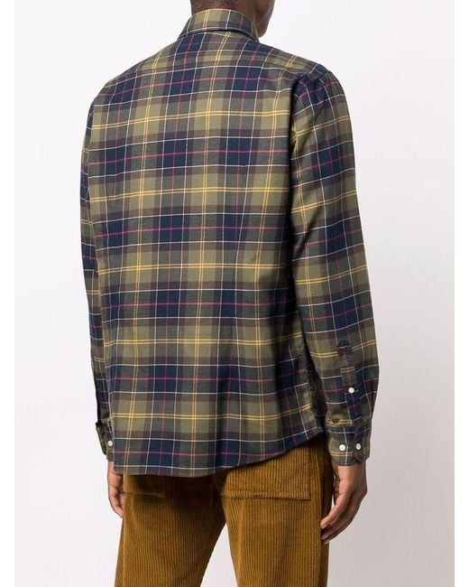 Barbour Blue 'Fortrose' Shirt With Tartan Pattern for men