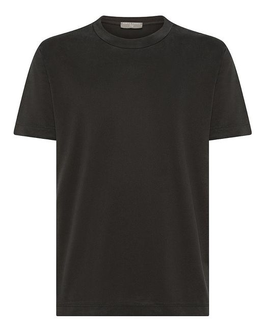 | T-shirt girocollo a maniche corte in cotone | male | NERO | XL di Daniele Fiesoli in Black da Uomo